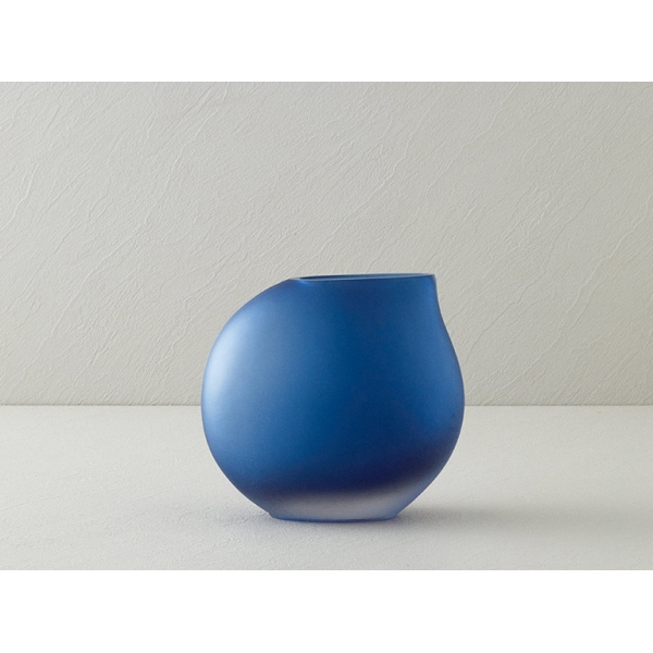Olena Glass Vase Navy Blue