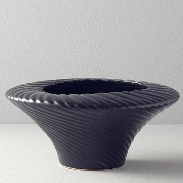 Crown Ceramic Vase 28x28x13 cm Anthracite