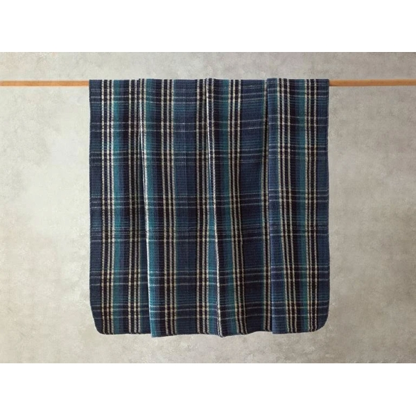 Plaid Waffle Scotch For One Person Blanket 150x200 cm Blue