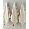Colorful Lines Cotton Fringed Face Towel 50x80 cm Light Beige - Brick