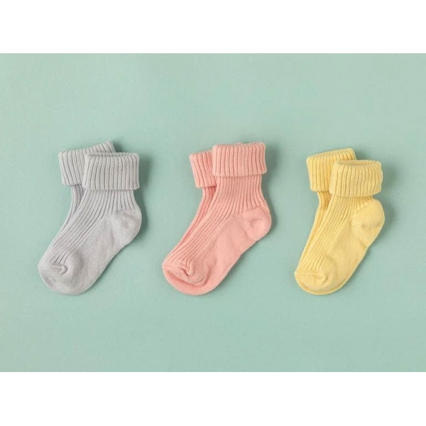 Colorful Baby Socks 6-12 Months Pink - Yellow - Purple