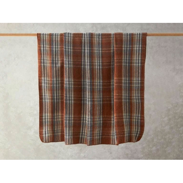 Plaid Waffle Scotch For One Person Blanket 150x200 cm Terracotta