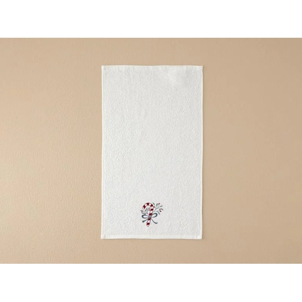 Cotton Embroidered Hand Towel 30x50 cm Ecru