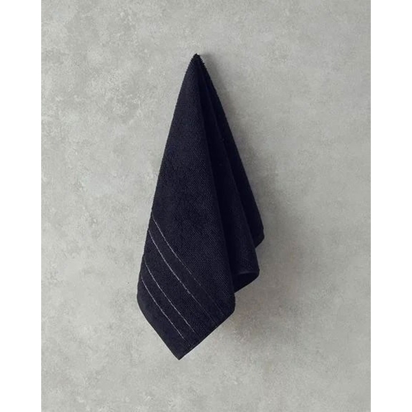 Highlight Cotton Glitter Face Towel 50x80 cm Black