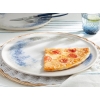 Aqua Side Ceramic Pizza Serving Plate 32 cm Blue