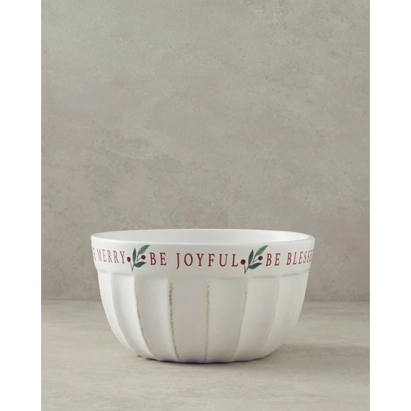 Ceramic Presentation Bowl 20 cm White