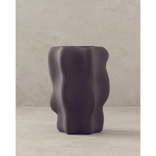 Boheme Ceramic Vase 12x12x16.5 cm Brown