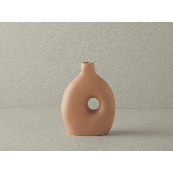 Edna Stoneware Vase 15.2x8.3x16.5 cm Light Brown