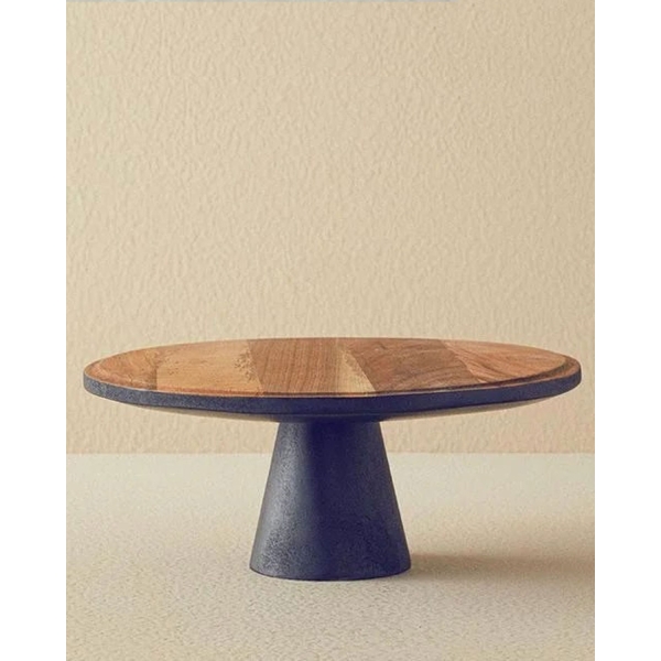 Walnut With Legs Cake Stand 28 cm Brown