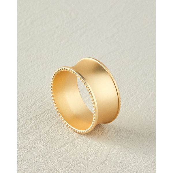Metal 4 Pcs Napkin Ring 5 cm Gold