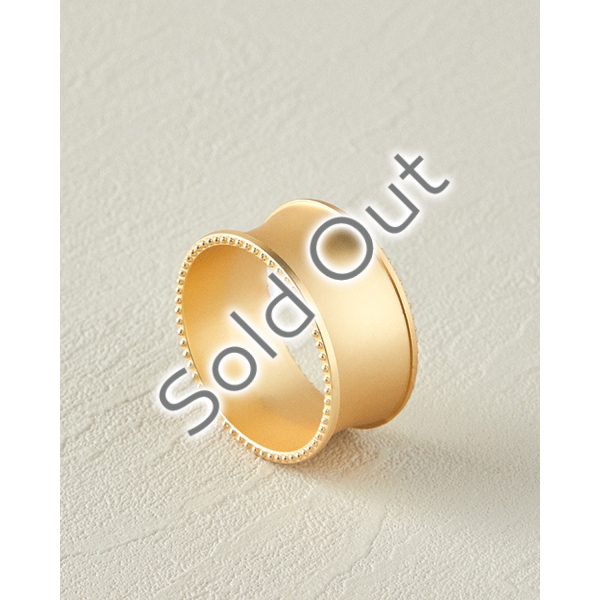 Lunar Metal 4-Piece Napkin Ring 5 cm Gold
