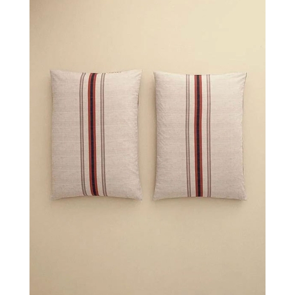Timeline Soft Cotton with Digital Print 2 pcs Pillow Case 50x70 cm Terracotta