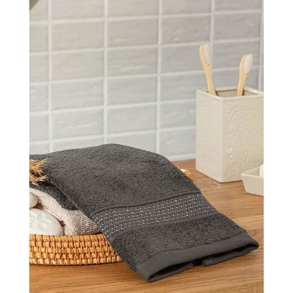 Deluxe Cotton Low Twist Hand Towel 30x50 Cm Anthracite