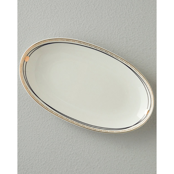 Modern Glow Bone Porcelain Boat Plate 25 cm White