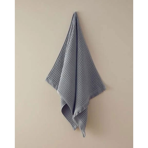 Sofia Cotton Waffle Bath Towel 70x140 Cm Gray