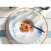 Aqua Side Ceramic Pasta Serving Plate 28 Cm Blue