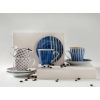 Bellis Porcelain 4 Piece Coffee Cup Set for 2 Persons 80 Ml Dark Blue