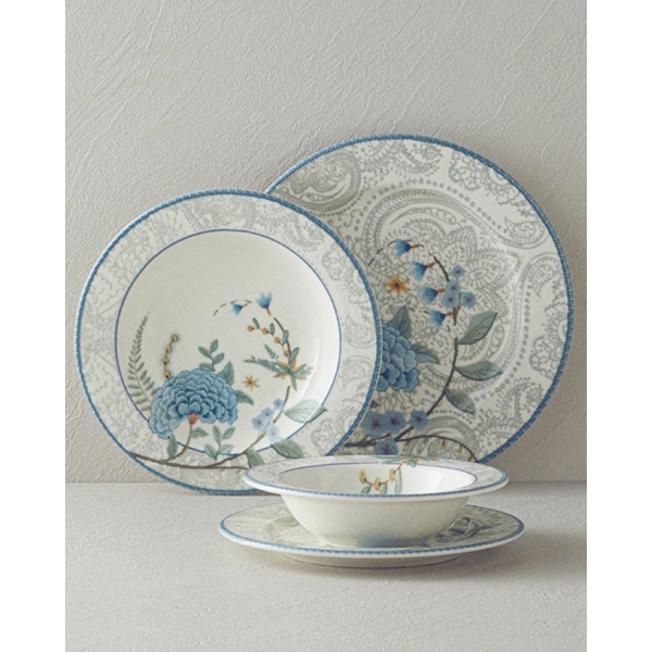 Astrid Porcelain Table Set 24 Pieces For 6 Persons Blue-Green