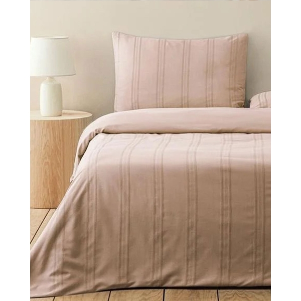 Fancy Premium Soft Cotton Single Duvet Cover Set 160x220 Cm Dusty Rose