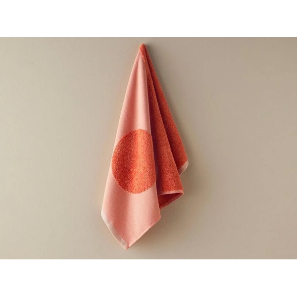 Mix Point Cotton Jacquard Face Towel 50x80 Cm Orange