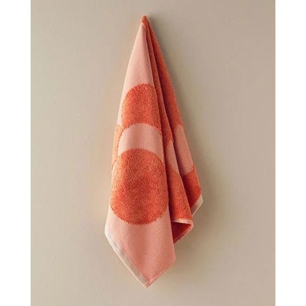 Mix Blend Cotton Jacquard Face Towel 50x80 Cm Orange