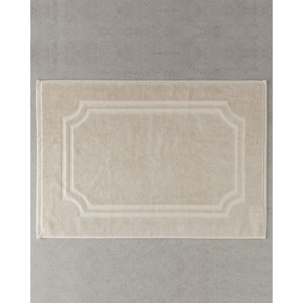 Viola Cotton Velvet Jacquard Foot Towel 50x70 Cm Beige