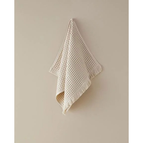 Sofia Cotton Waffle Face Towel 50x80 Cm Beige