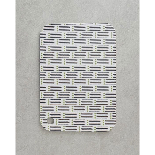 Stripy Melamine Cutting Board 32x22 cm Black