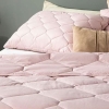 Colourful Cotton Double Pillowcase Quilt Set 195x215 cm Powder