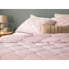 Colourful Cotton Double Pillowcase Quilt Set 195x215 cm Powder
