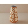 Circles Ceramic Vase 14x28 cm Orange