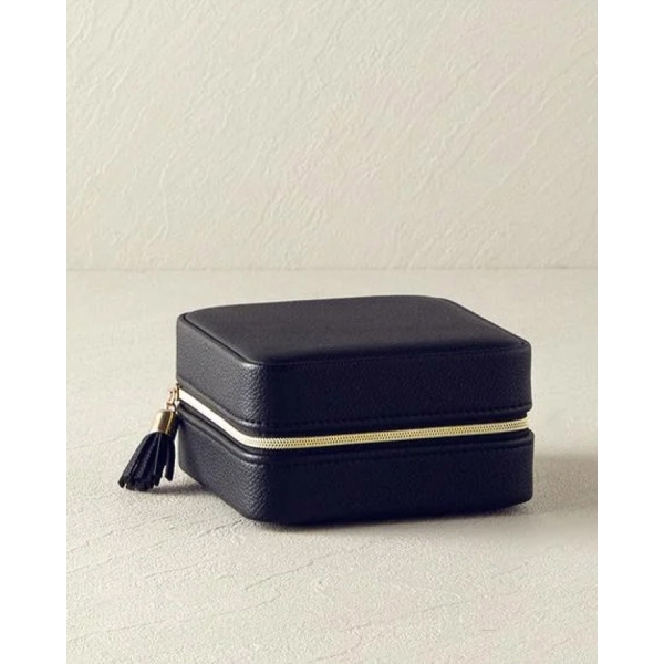 Softy Jewelry Box 12x12x7 cm Black