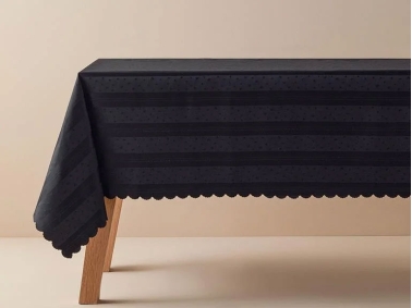 Mila Polyester Table Cloth 150x200 cm Black