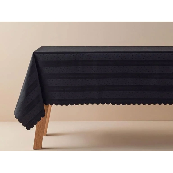 Mila Polyester Table Cloth 150x200 cm Black