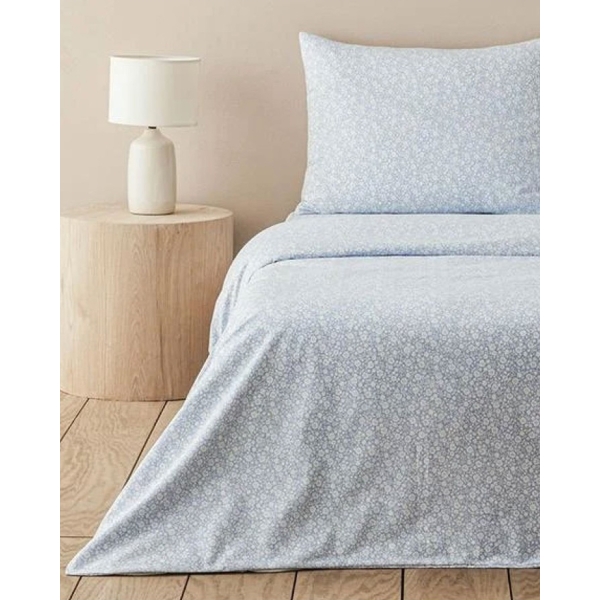 Liberty Blossom Easy Iron Single Size Duvet Cover Set 160x220 cm Blue