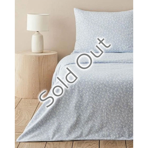 Liberty Blossom Easy Iron Single Size Duvet Cover Set 160x220 cm Blue
