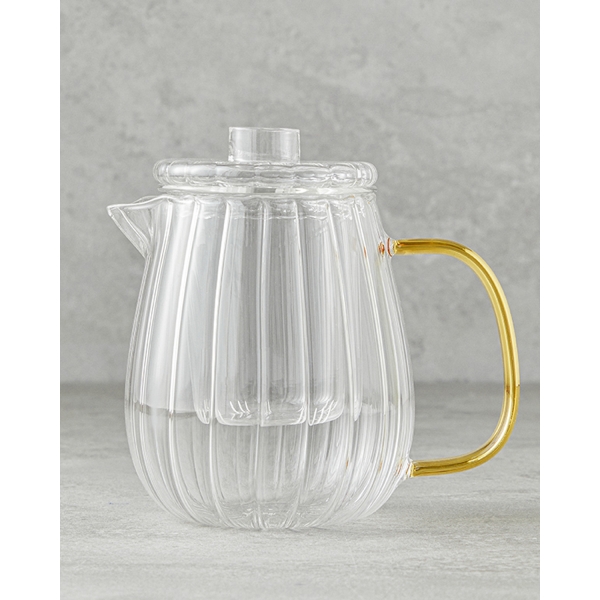 Marja Borosilicate Glass With Strainer Tea Pot 680 ml Transparent