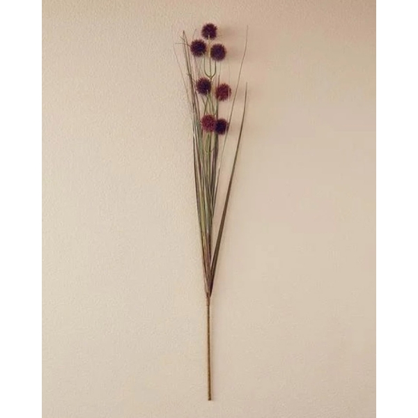 Grass Ball Single Branch Artificial Flower 85 cm Claret Red