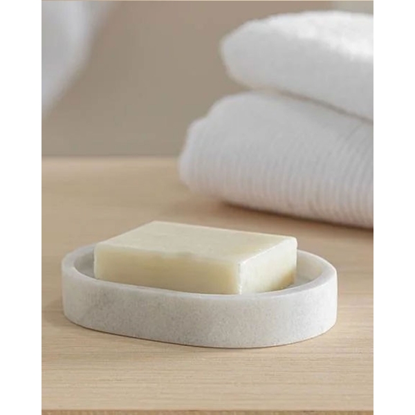 Medusa MARBLE Solid Soap Holder For Bathroom 8,5x12x2 cm White