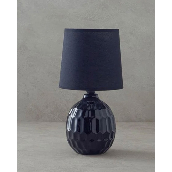 Eclipse Ceramic 1 Piece Table Lamp 16.5x16.5x30 cm Black