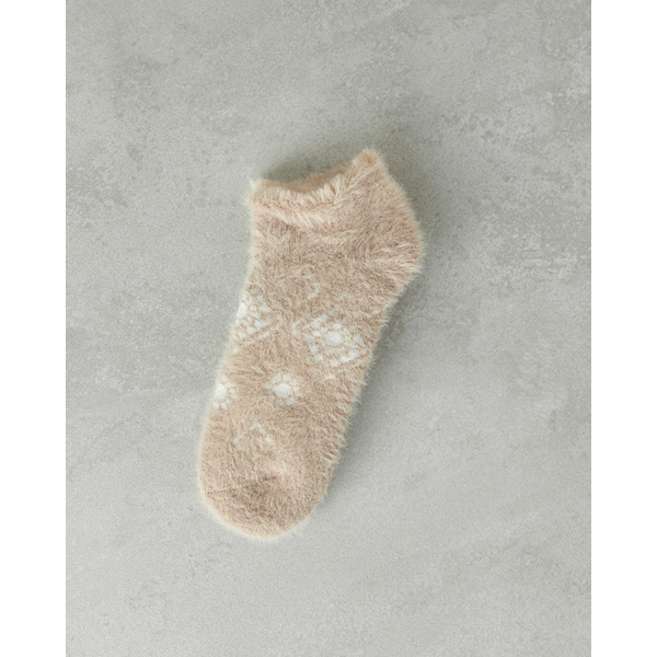 Aria 1 Pair Women Plush Socks 36-40 Ecru - Beige