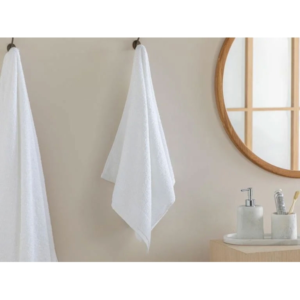 Melinda Bamboo Face Towel 50x90 cm White