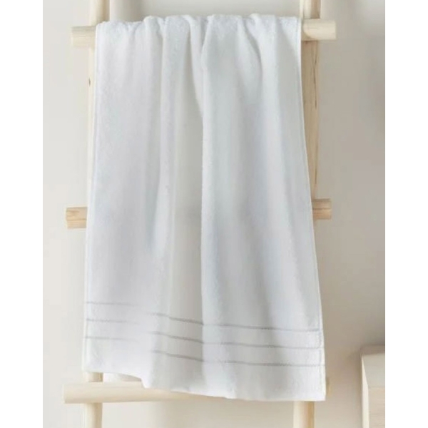 Soft Cotton Bath Towel 70x140 cm White