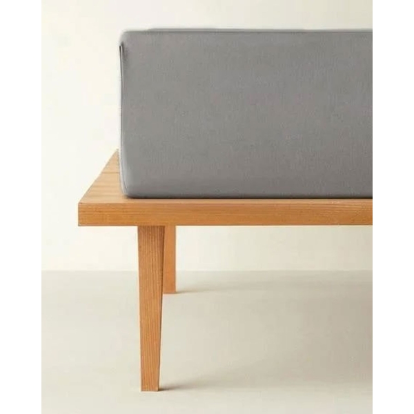 Classy Twill Single Size Fitted Sheet 100x200 cm Grey
