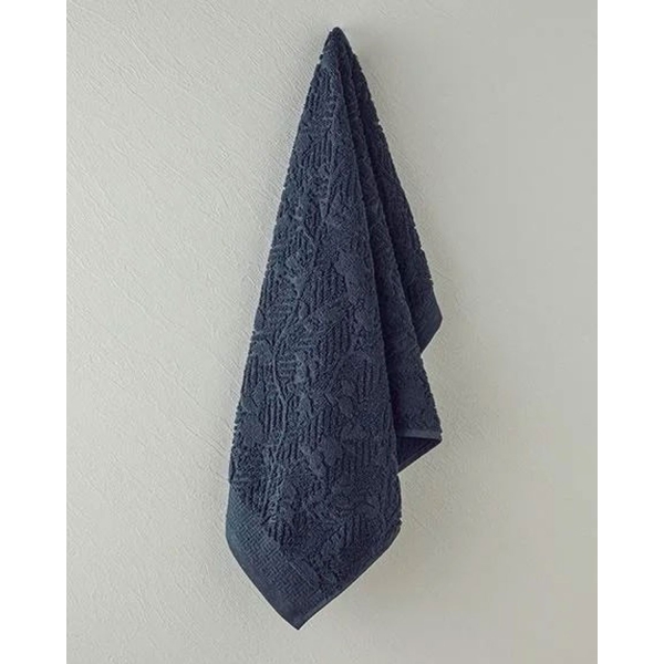 Alyssa Cotton Jacquard Face Towel 50x80 cm Black