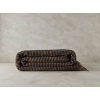 Plain Waffle Cotton Single Size Blanket 150x200 cm Anthracite - Beige