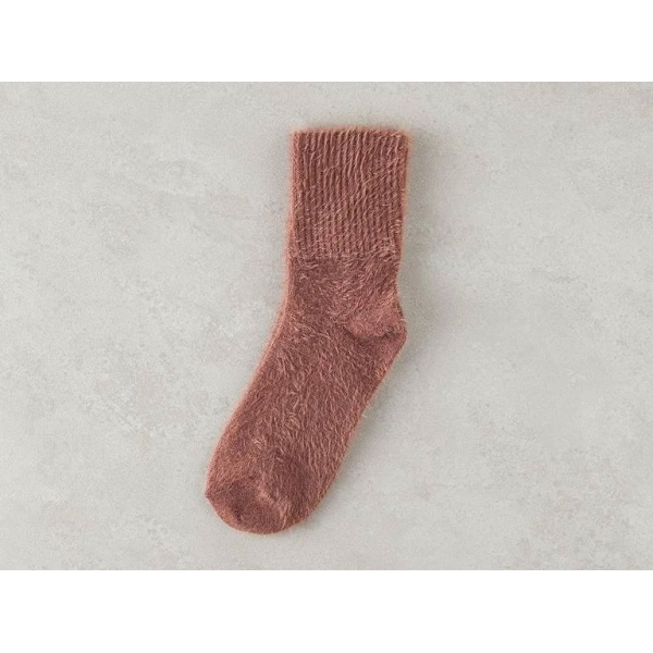 Mila 1 Pair Women Plush Socks 36-40 Brown