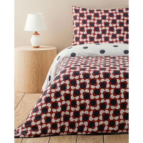 Cotton Double Size Duvet Cover Set 200x220 cm Red