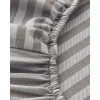Classy Stripe Twill Queen Size Fitted Sheet 160x200 cm Anthracite