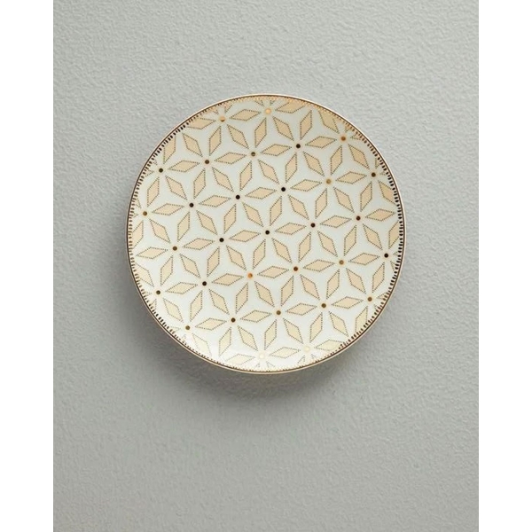 Modern Sense Bone China Cake Plate 20 cm White